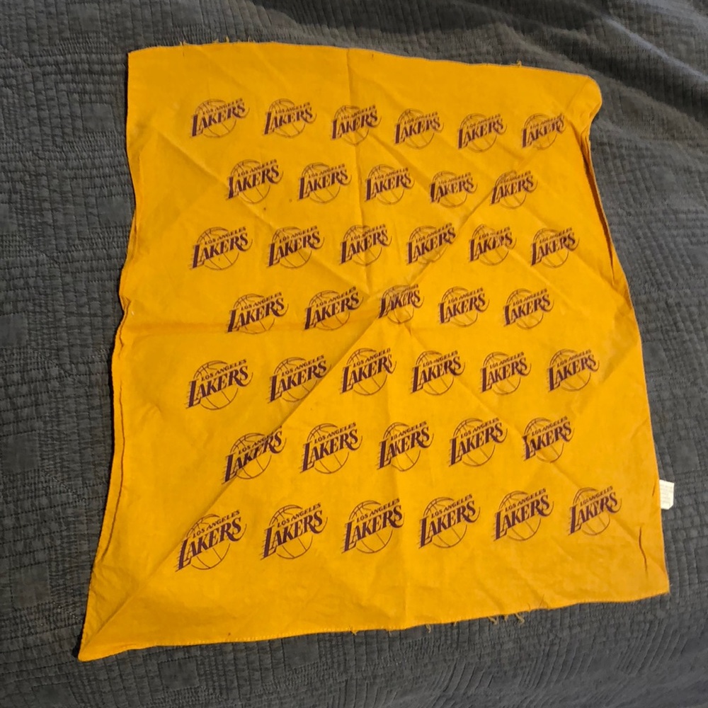 Los Angeles Lakers yellow and purple bandana